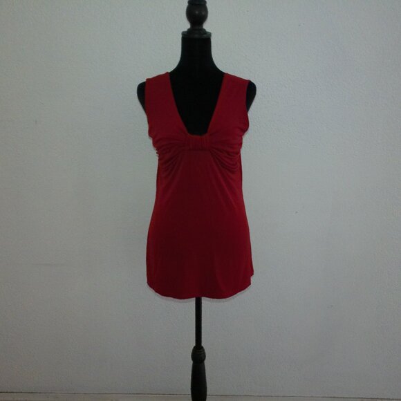 Green & brown V-neck Tank Top - Picture 2 of 8